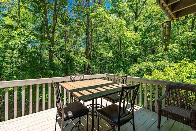 90 Silver Point Dr, Mount Ida, AR 71957 - wooden terrace with outdoor dining space