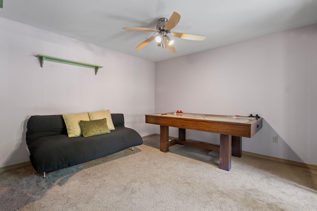 90 Silver Point Dr, Mount Ida, AR 71957 - playroom featuring ceiling fan, carpet, and baseboards