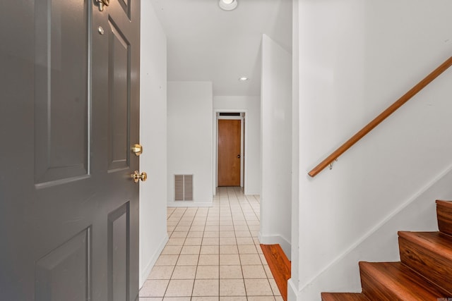 90 Silver Point Dr, Mount Ida, AR 71957 - entrance foyer featuring light tile patterned flooring, stairway, and baseboards