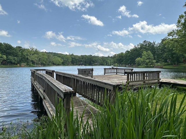 33 W Lakeshore Dr, Cherokee Village, AR 72529 - dock featuring a water view and a view of trees