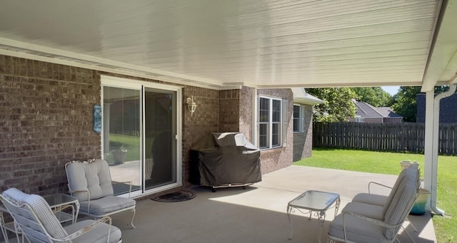 view of patio / terrace featuring area for grilling