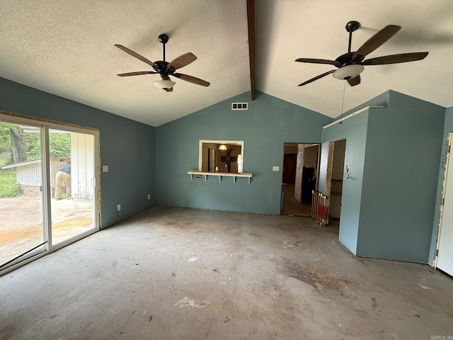 115 Ouachita 551, Camden, AR 71701 - unfurnished room with ceiling fan, concrete flooring, and a textured ceiling