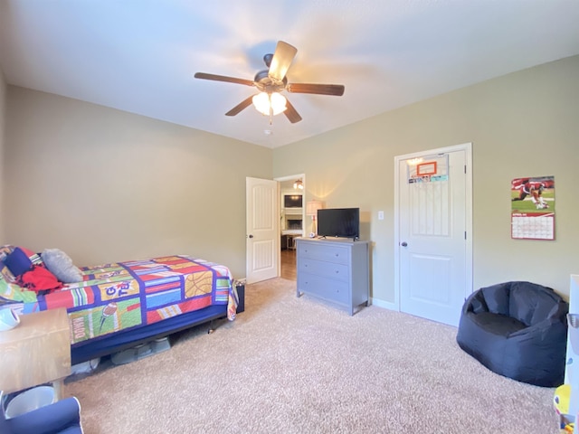3008 Lilly Ln, Benton, AR 72019 - bedroom featuring carpet flooring, a ceiling fan, and baseboards