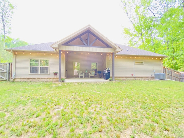 3008 Lilly Ln, Benton, AR 72019 - back of house featuring a patio area, central air condition unit, and roof with shingles