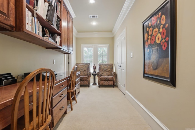 4 Dressage Ct, Little Rock, AR 72223 - office with light colored carpet and ornamental molding