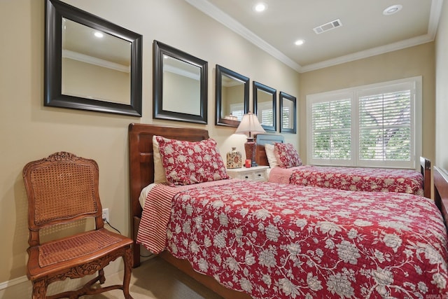 4 Dressage Ct, Little Rock, AR 72223 - bedroom with ornamental molding and recessed lighting