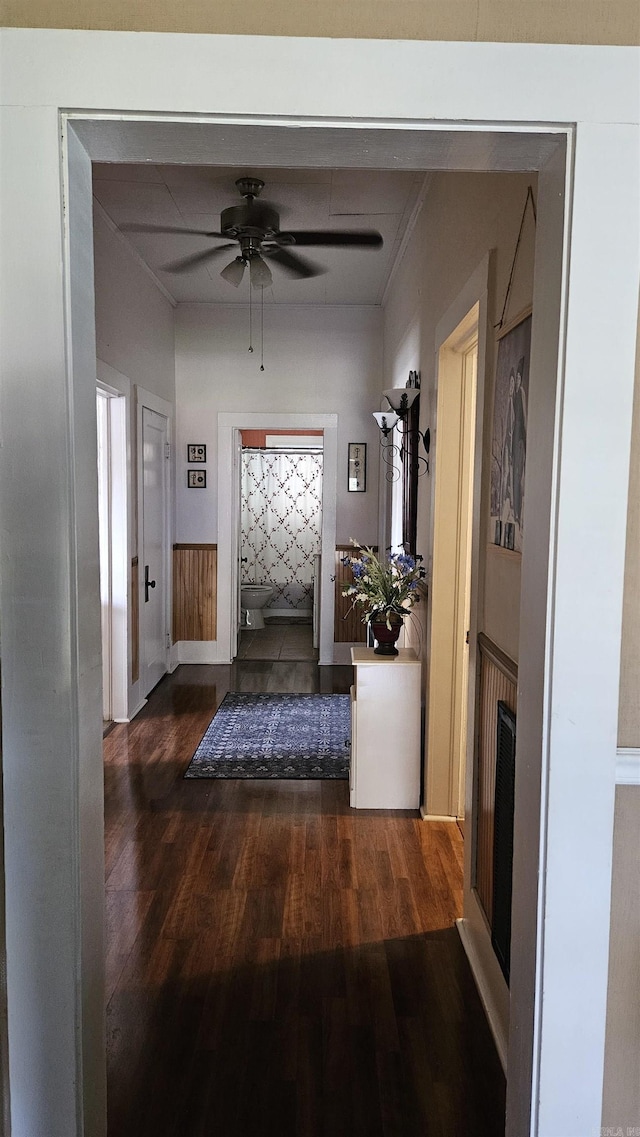 620 W 3rd St, Rector, AR 72461 - corridor with wood finished floors