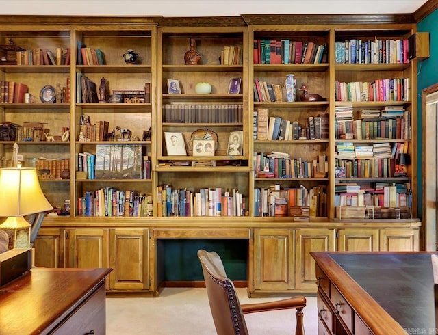 190 Woodlore Pt, Hot Springs, AR 71913 - office area with light colored carpet and bookshelves