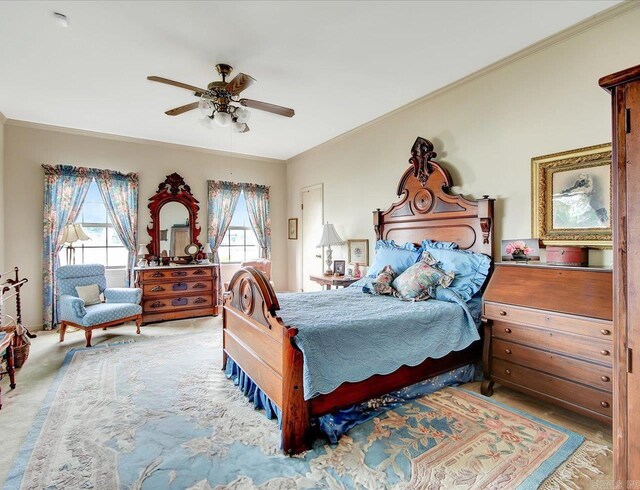 190 Woodlore Pt, Hot Springs, AR 71913 - bedroom featuring ornamental molding and ceiling fan