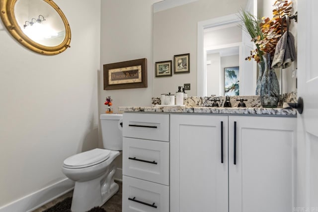 6020 Centark Ct, Alexander, AR 72002 - bathroom featuring vanity, toilet, and baseboards