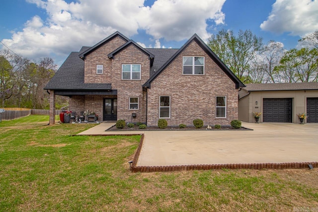 6020 Centark Ct, Alexander, AR 72002 - view of front of house with concrete driveway, brick siding, and an attached garage