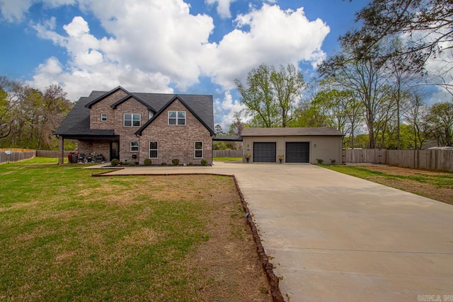 6020 Centark Ct, Alexander, AR 72002 - craftsman inspired home featuring a garage, driveway, and brick siding
