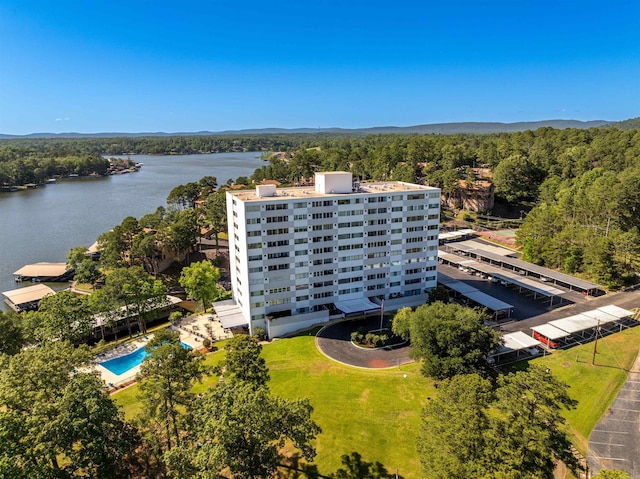 740 Weston Rd Unit 309-B, Hot Springs, AR 71913 - bird's eye view of a large body of water, a forest, and a pool