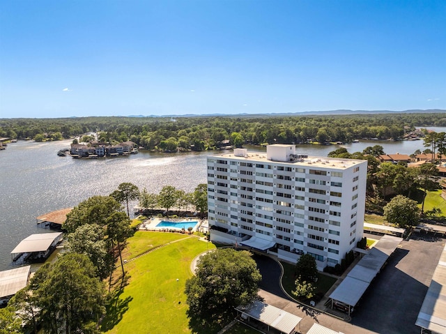 740 Weston Rd Unit 309-B, Hot Springs, AR 71913 - drone / aerial view of a nearby body of water and a pool area