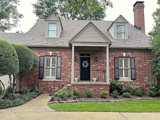 2111 Hinson Rd Unit 19, Little Rock, AR 72212 - new england style home featuring brick siding, roof with shingles, and a chimney