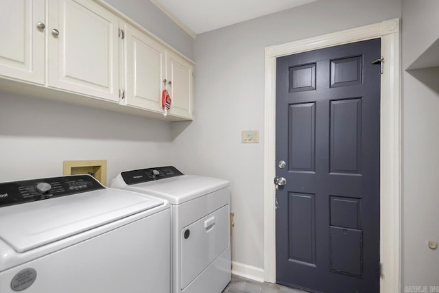 55 Laver Cir, Little Rock, AR 72210 - washroom with independent washer and dryer, cabinet space, and baseboards