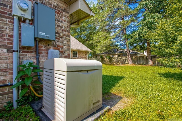 55 Laver Cir, Little Rock, AR 72210 - exterior view of brick siding, a power unit, electric meter, and a wood stove