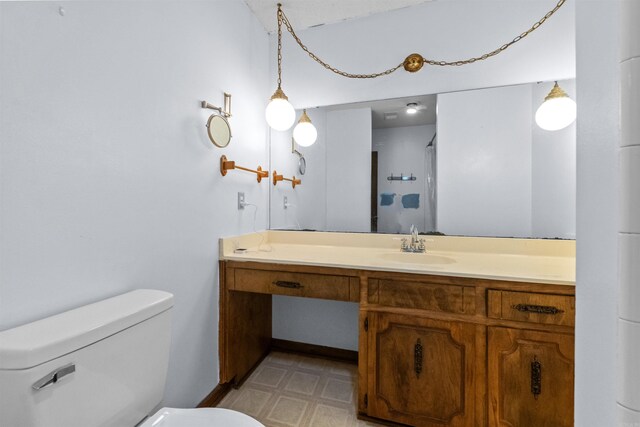 104 Heatherbrae Ct, Sherwood, AR 72120 - bathroom featuring toilet, vanity, and tile patterned floors