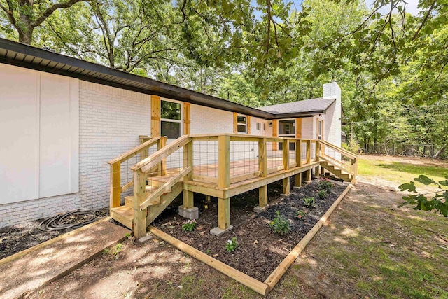912 Bumpus Rd, Alexander, AR 72002 - wooden terrace with stairs
