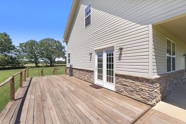118 Caroline Loop, Plumerville, AR 72127 - wooden deck featuring a yard