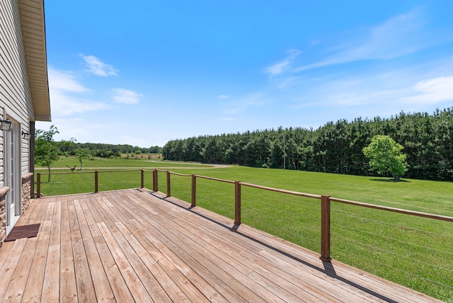 118 Caroline Loop, Plumerville, AR 72127 - wooden terrace featuring a yard and a view of rural / pastoral area