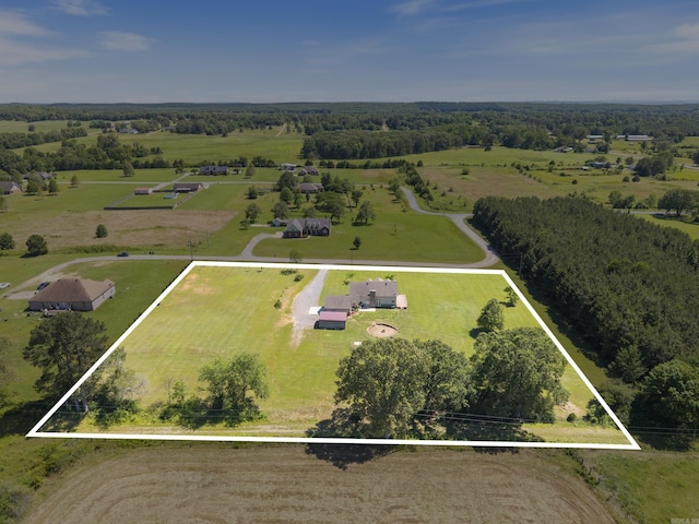 118 Caroline Loop, Plumerville, AR 72127 - overview of rural landscape featuring property boundaries highlighted