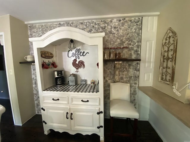 16 Mockingbird Ln, Story, AR 71970 - living area with baseboards and dark wood-style flooring