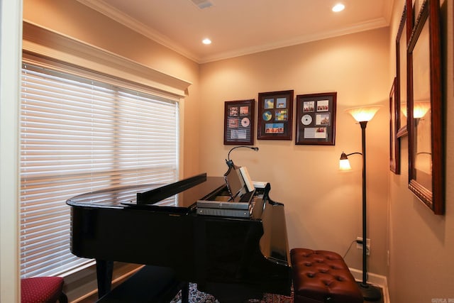 133 Scenic Valley Loop, Maumelle, AR 72113 - sitting room featuring baseboards, ornamental molding, and recessed lighting