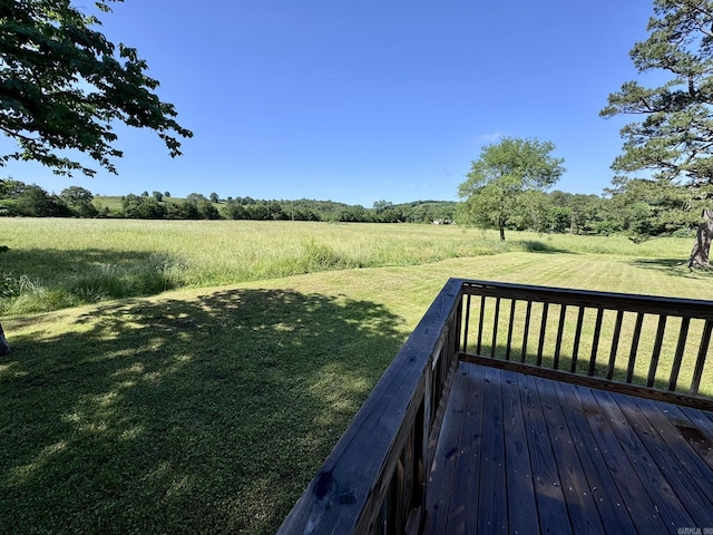 2174 N Main St, Melbourne, AR 72556 - wooden terrace with a rural view and a lawn
