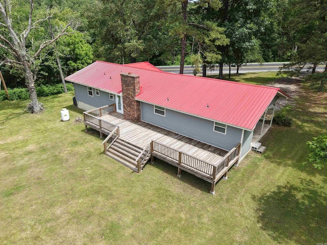 2174 N Main St, Melbourne, AR 72556 - aerial view of property and surrounding area featuring a heavily wooded area