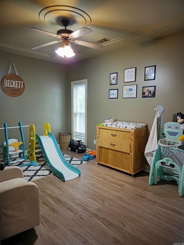 2000 Boundary Oaks Dr, Jonesboro, AR 72404 - recreation room with wood finished floors and a ceiling fan