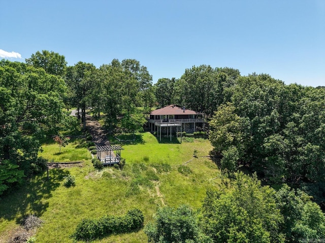 265 Zebulin Dr, Heber Springs, AR 72543 - aerial view of property and surrounding area with a forest