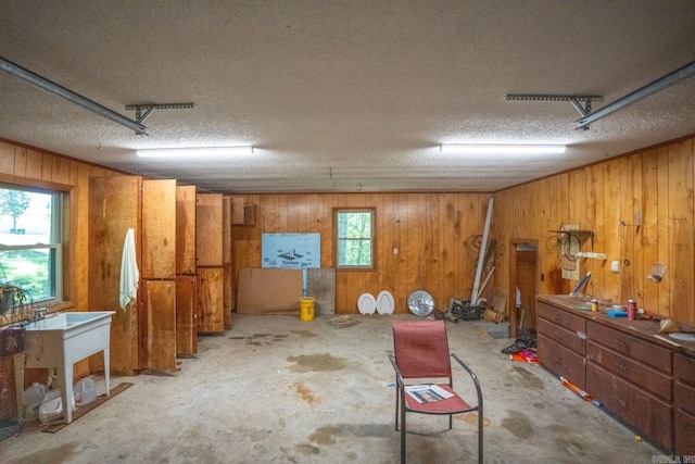 265 Zebulin Dr, Heber Springs, AR 72543 - garage featuring wood walls