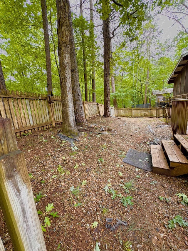 view of fenced backyard
