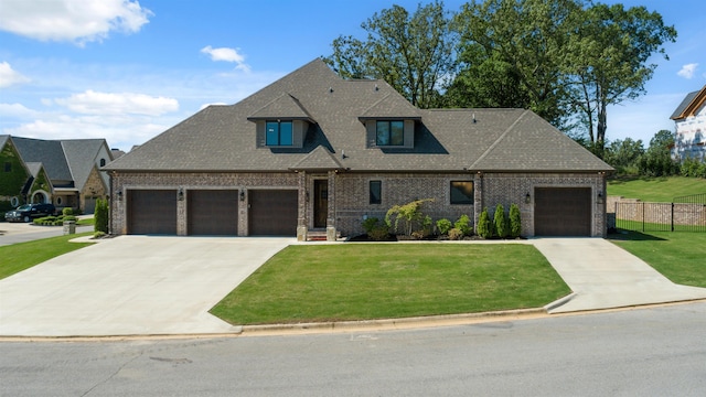 2059 Sloan Lake Dr, Jonesboro, AR 72404 - view of front of home with an attached garage, concrete driveway, brick siding, and a shingled roof