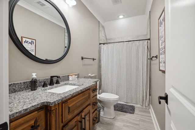 2059 Sloan Lake Dr, Jonesboro, AR 72404 - bathroom featuring vanity, toilet, and a shower with shower curtain