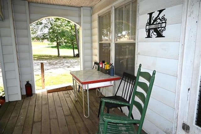 605 School St, Sheridan, AR 72150 - view of wooden porch