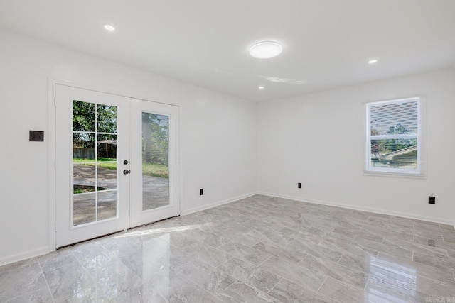 41 Brookridge Dr, Little Rock, AR 72205 - unfurnished room with recessed lighting, baseboards, and french doors
