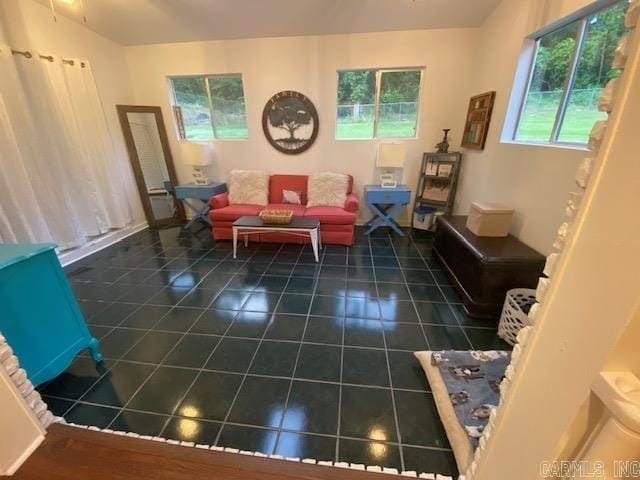 8 Westbrook Cv, Little Rock, AR 72205 - living room with dark tile patterned flooring
