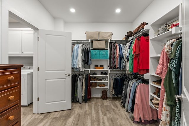 170 Irene Cir, Greenbrier, AR 72058 - walk in closet with light wood-type flooring and washer / dryer
