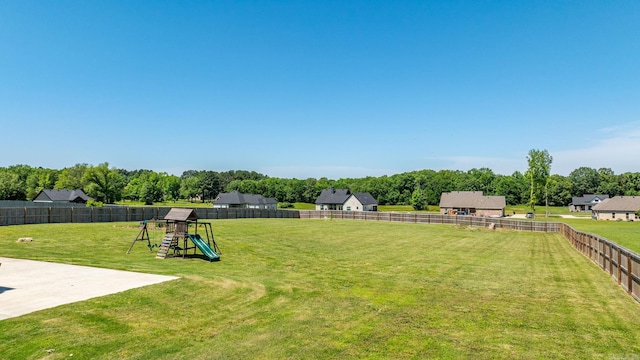 170 Irene Cir, Greenbrier, AR 72058 - view of yard with a playground, view of scattered trees, and a patio