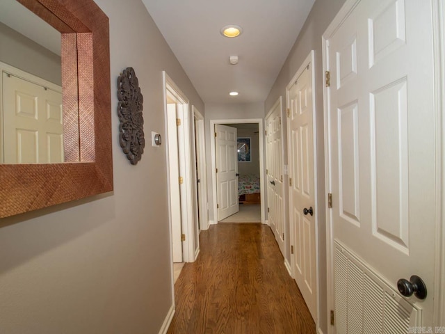 1 Witness Tree Ln, Paron, AR 72122 - corridor with dark wood finished floors, recessed lighting, and baseboards