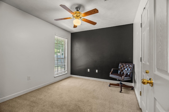 1050 Santa Fe Trl, Conway, AR 72034 - sitting room with baseboards, carpet flooring, and ceiling fan