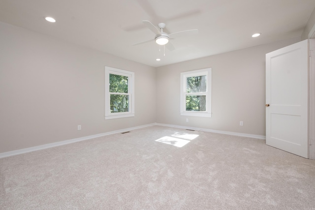 700 N Taylor St, Little Rock, AR 72205 - unfurnished room with light carpet, healthy amount of natural light, ceiling fan, and recessed lighting