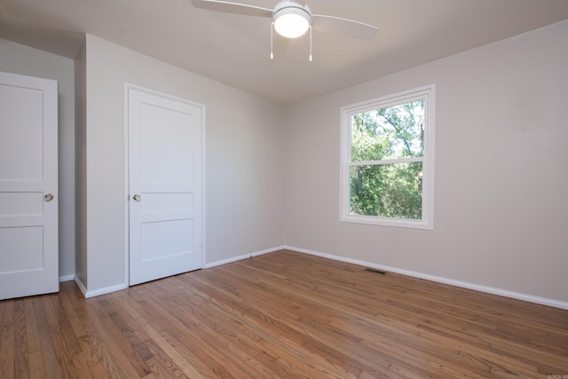 700 N Taylor St, Little Rock, AR 72205 - empty room with light wood-style flooring, baseboards, and ceiling fan