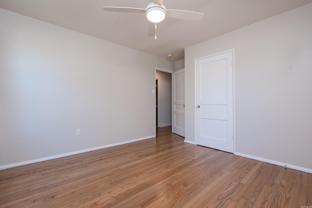700 N Taylor St, Little Rock, AR 72205 - spare room featuring light wood-type flooring, ceiling fan, and baseboards
