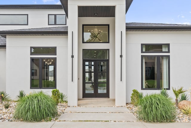 6737 Hilo Ave, Benton, AR 72019 - doorway to property featuring french doors and stucco siding