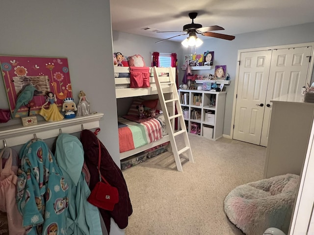 1056 Skyline Dr, Alexander, AR 72002 - carpeted bedroom featuring a ceiling fan and a closet