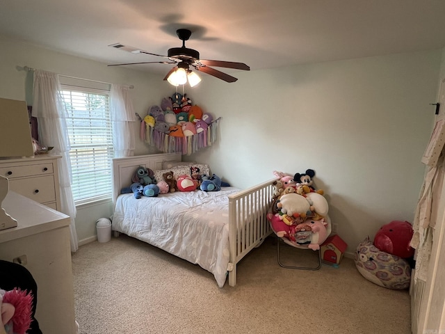 1056 Skyline Dr, Alexander, AR 72002 - bedroom featuring light carpet and ceiling fan