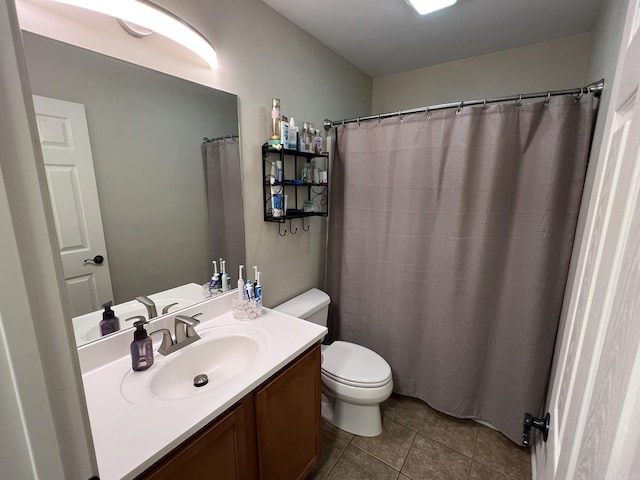 1056 Skyline Dr, Alexander, AR 72002 - bathroom with toilet, vanity, and tile patterned flooring